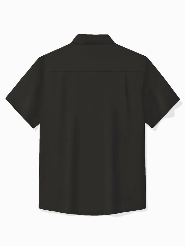 Camisa de hombre con estampado de bandera estadounidense de soldado del Día de los Caídos de Alohadaddy, camisa de bolsillo para acampar de fácil cuidado, talla grande