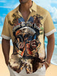 Alohadaddy Holiday Memorial Day Men's Eagle American Flag Print Shirt Easy Care Camping Pocket Shirt Big Tall