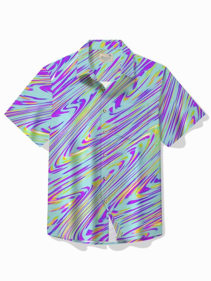 Alohadaddy Vintage 60s Psychedelic Textured Print Men&
