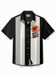 Alohadaddy Vintage Tiki Coconut Bowling Print Chest Pocket Hawaiian Shirt Plus Size Men's Shirt