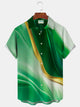 Alohadaddy Vintage Abstract Gradient Print Chest Pocket Men's High Shirt Big Tall