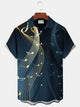 Alohadaddy Beach Vacation Men's Hawaiian Shirt Music Note Print Pocket Camping Shirt Big Tall