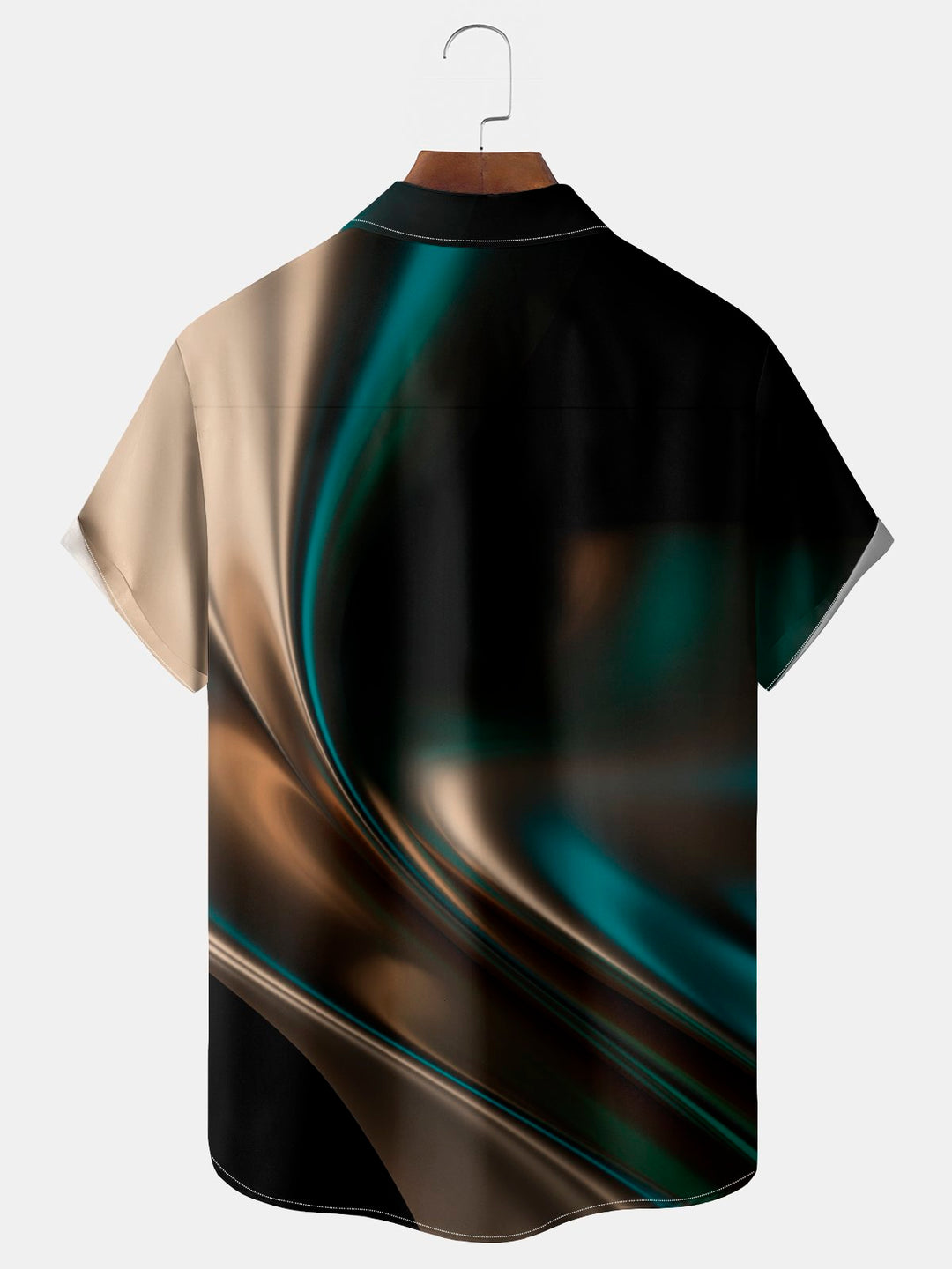 Camisa de hombre de manga larga con bolsillo en el pecho y estampado ombré vintage de Alohadaddy