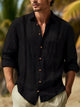 Camisa básica de manga larga con botones lisos para hombre de Alohadaddy, tallas grandes y altas