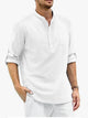 Alohadaddy Basic Men's Solid Buttoned Long Sleeve Shirt Big & Tall