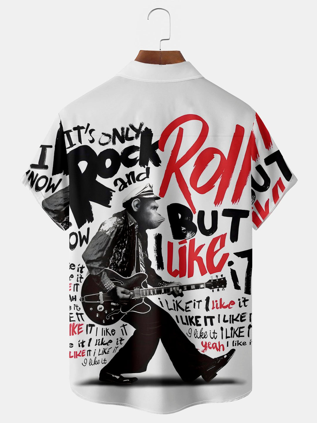 Chemise à poche poitrine à imprimé musical vintage pour homme Alohadaddy Big Tall
