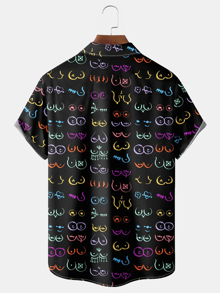 Alohadaddy Vintage Line Cartoon Print Men&