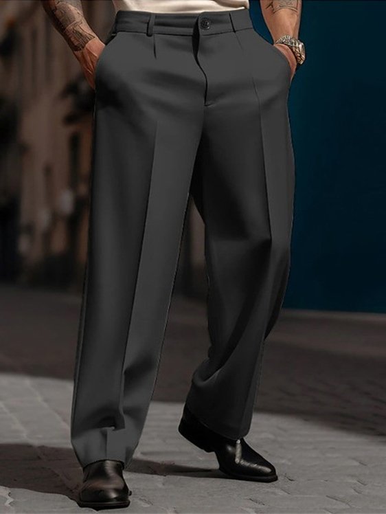 Pantalon de plage décontracté pour homme Alohadaddy, coupe droite, couleur unie, confortable, respirant, avec poches