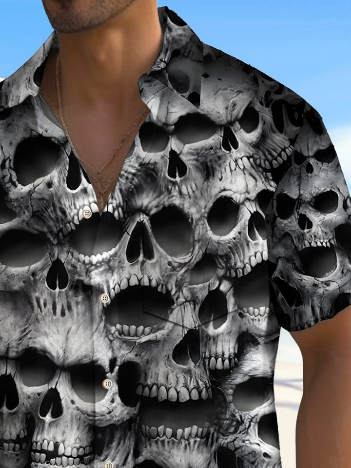 Alohadaddy Halloween Skull Print Men&