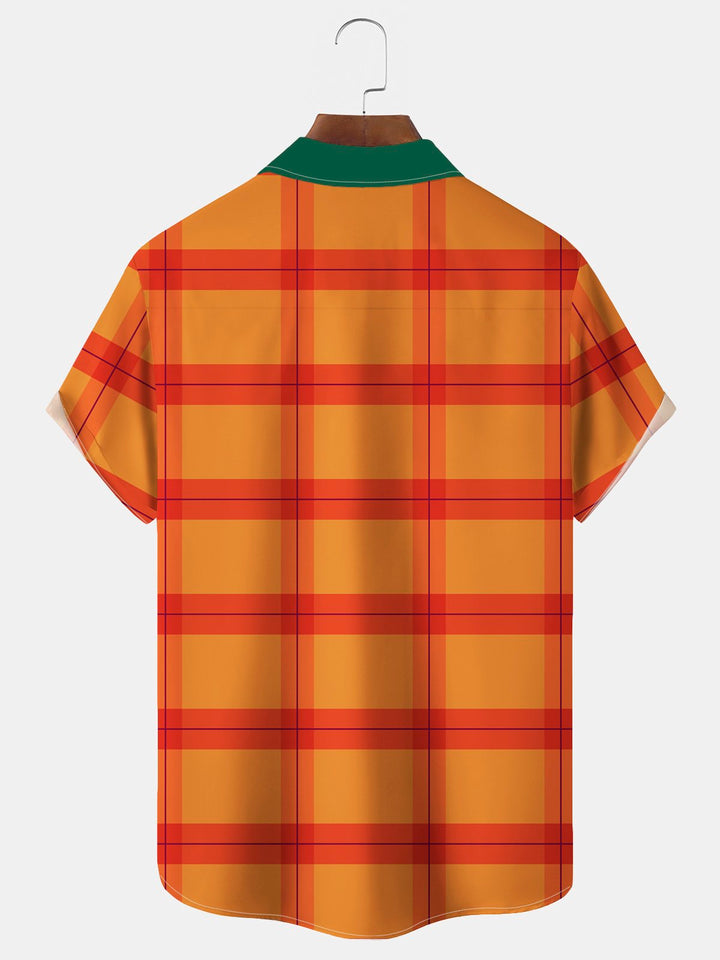 Camisa elástica con bolsillo en el pecho para hombre con estampado de dibujos animados y ropa de trabajo divertida para el Día del Trabajo de Alohadaddy, talla grande