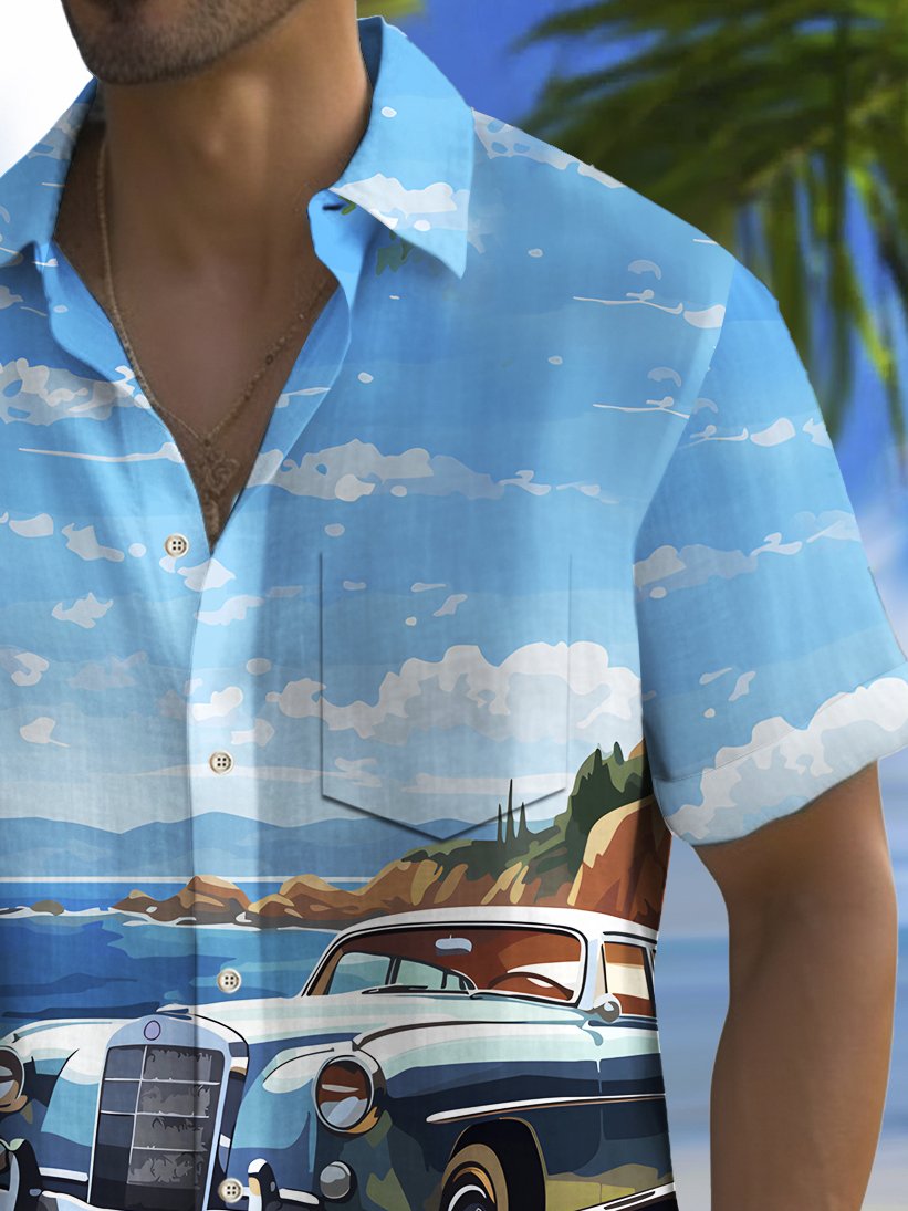 Alohadaddy Vintage Seaside Car Print Men&