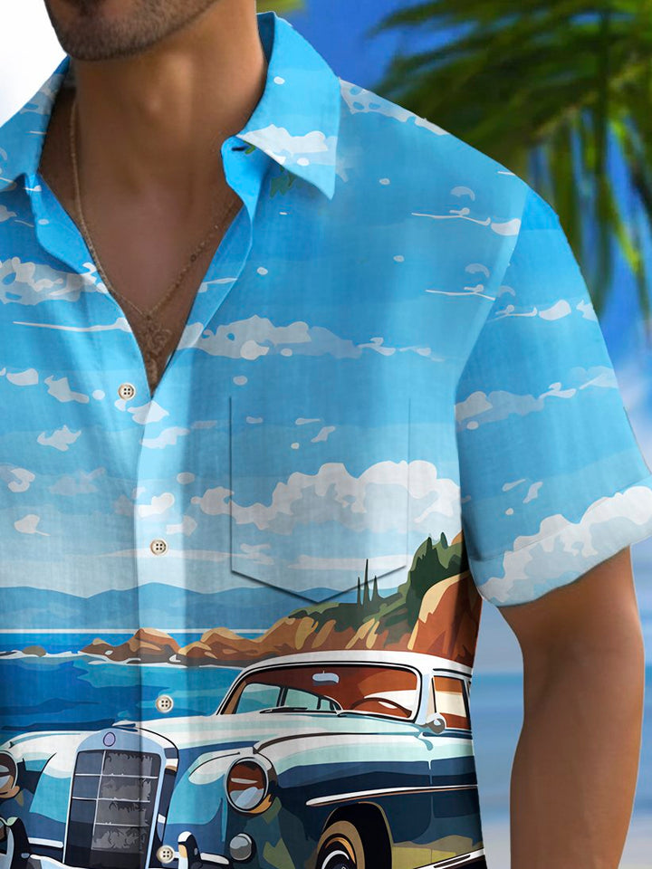 Alohadaddy Vintage Seaside Car Print Men&