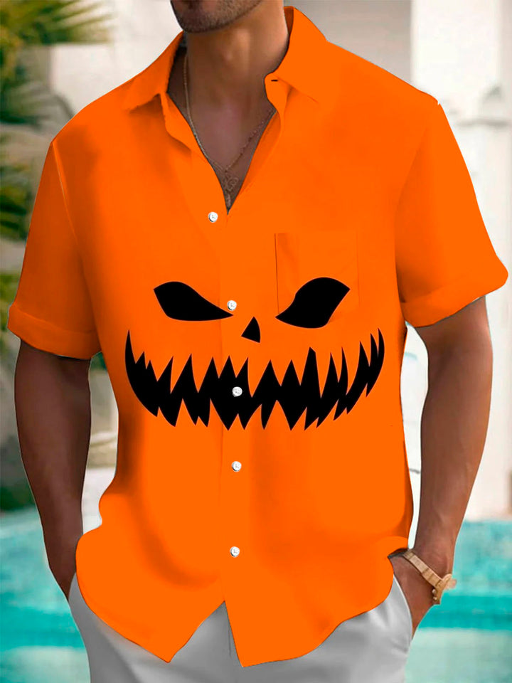Alohadaddy Retro Halloween Pumpkin 3D Digital Print Men&