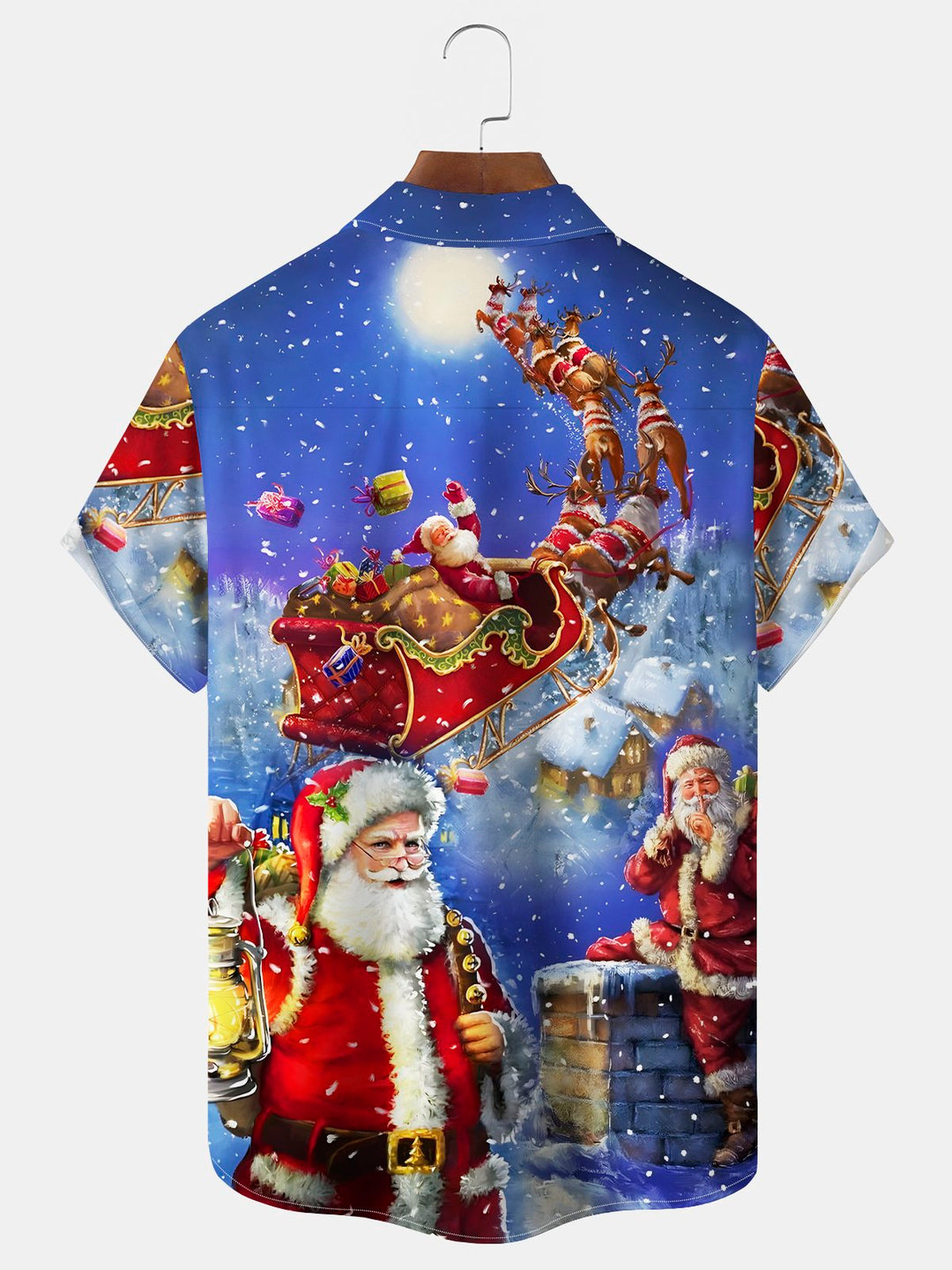 Chemise extensible à poche poitrine pour homme avec imprimé de Noël Alohadaddy Big Tall