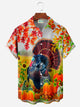 Camisa de manga corta con bolsillo y botones para hombre con estampado digital 3D de pavo de Acción de Gracias de Alohadaddy, talla grande y alta