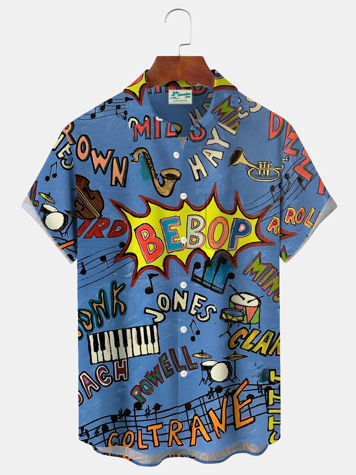 Alohadaddy Retro Music Jazz 3D Digital Print Men&