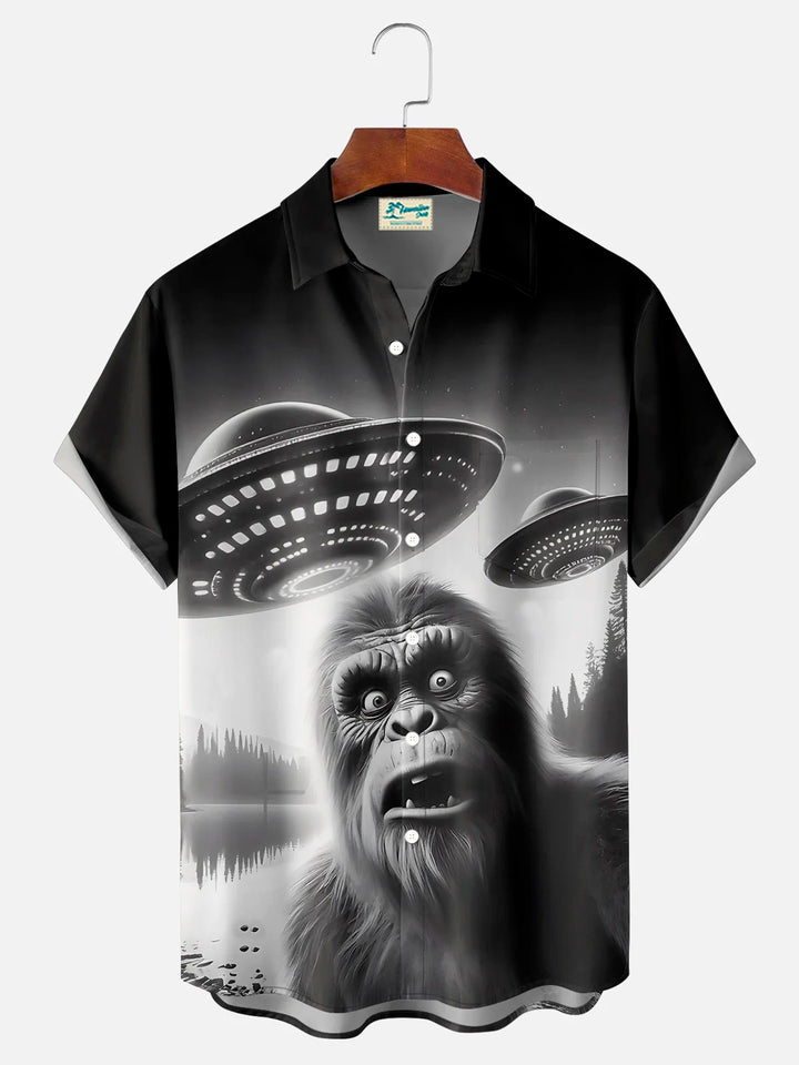 Alohadaddy Vintage Orangutan Alien 3D Digital Print Men&