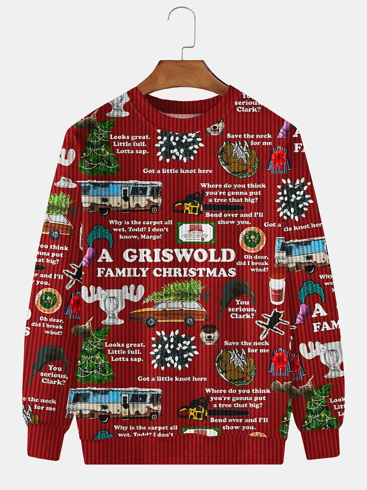 Suéter feo navideño para hombre de Alohadaddy, divertido estampado de alce navideño, camiseta de vacaciones navideñas