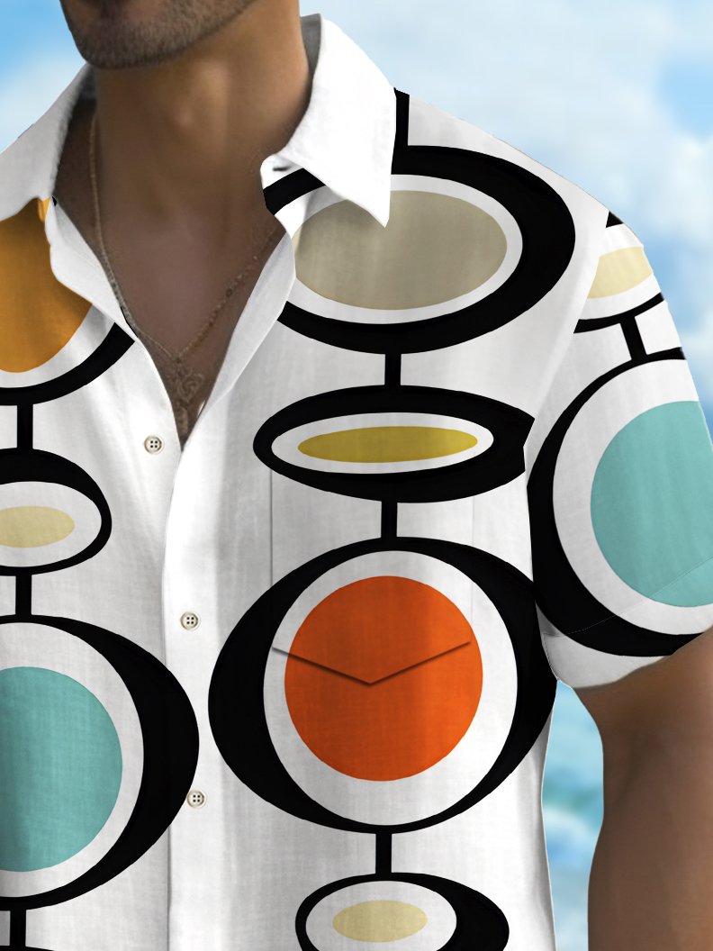 Alohadaddy Vintage Geometric Print Men&