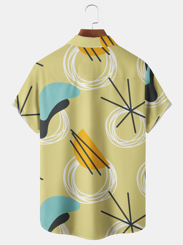 Alohadaddy Vintage 50s Geometric Starburst Print Men&