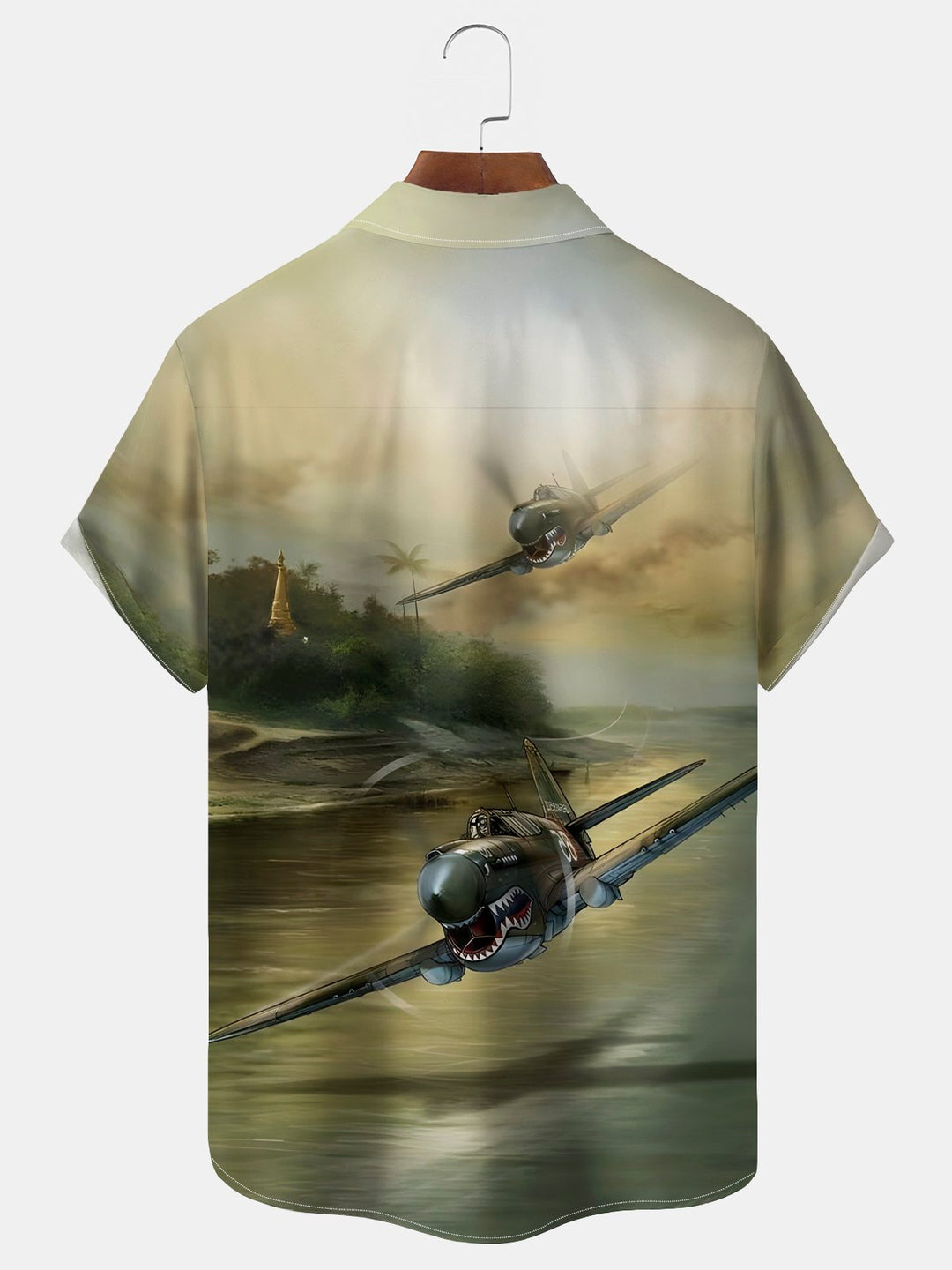 Alohadaddy Vintage Fighter Planes Aircrafts Warbirds Print Men&