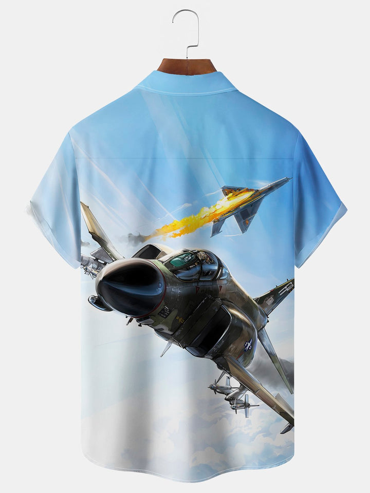 Alohadaddy Vintage Fighter Planes Aircrafts Warbirds Print Men&