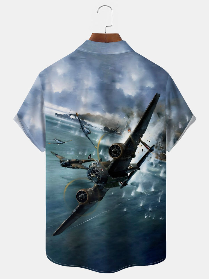 Alohadaddy Vintage Fighter Planes Aircrafts Warbirds Print Men&