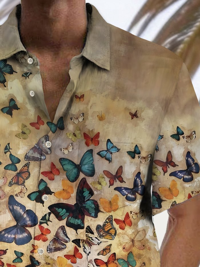 Alohadaddy Vintage Butterfly Print Men&