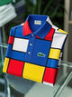 Alohadaddy® Men's Classic Mondrian Logo Business Button-Down Polo Shirt Big & Tall