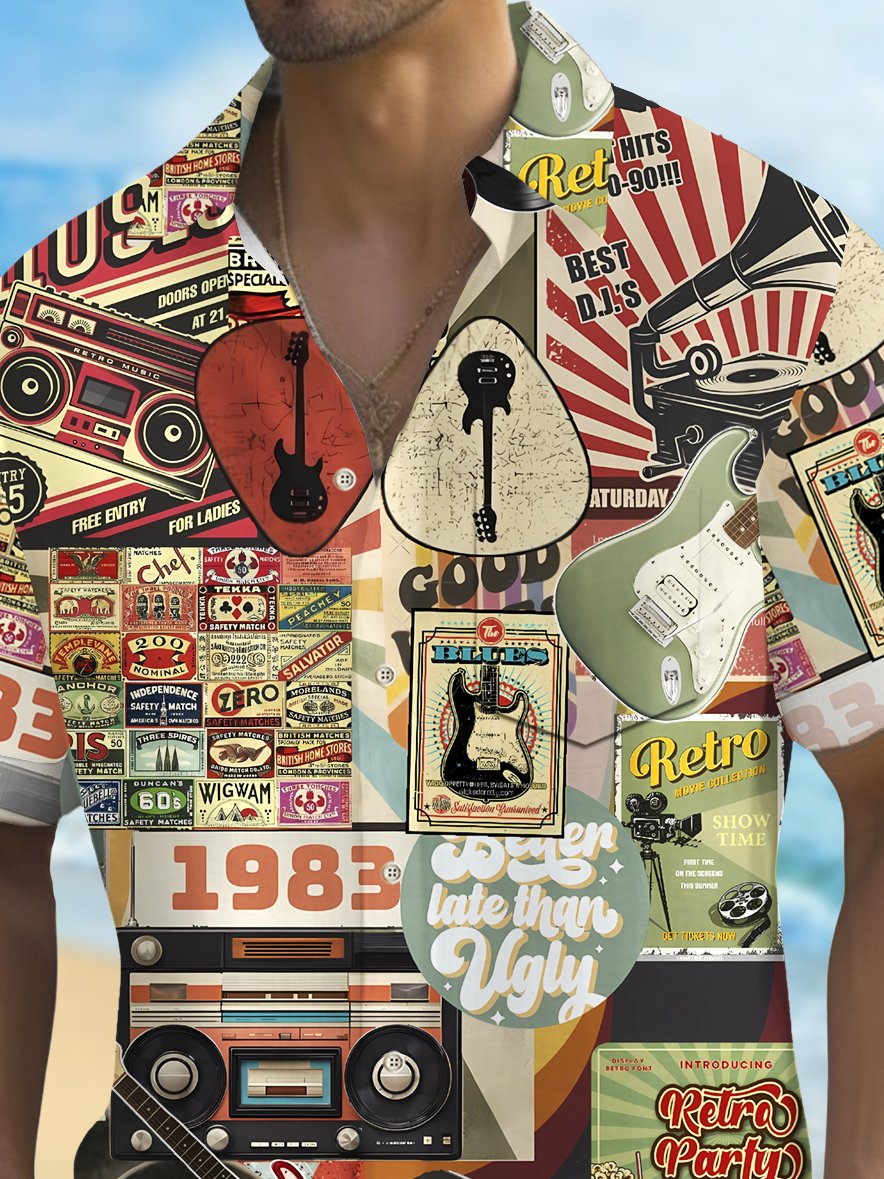 Alohadaddy® Vintage Music Art Print Men&