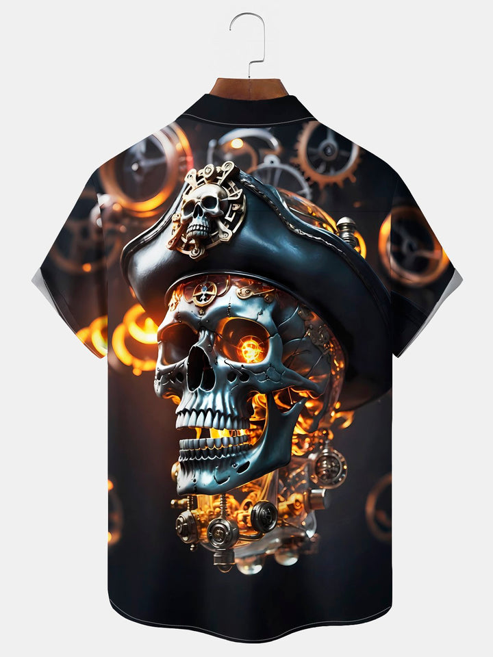 Alohadaddy® Vintage Skeleton Print Men&