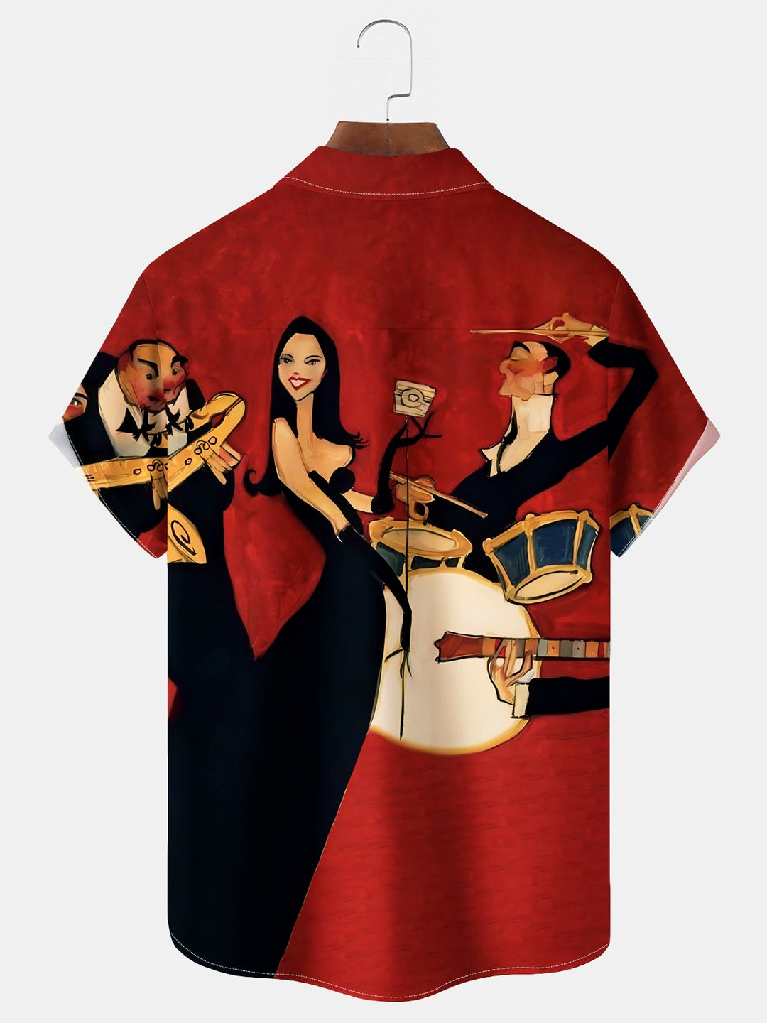 Alohadaddy® Vintage Music Cartoon Print Men&