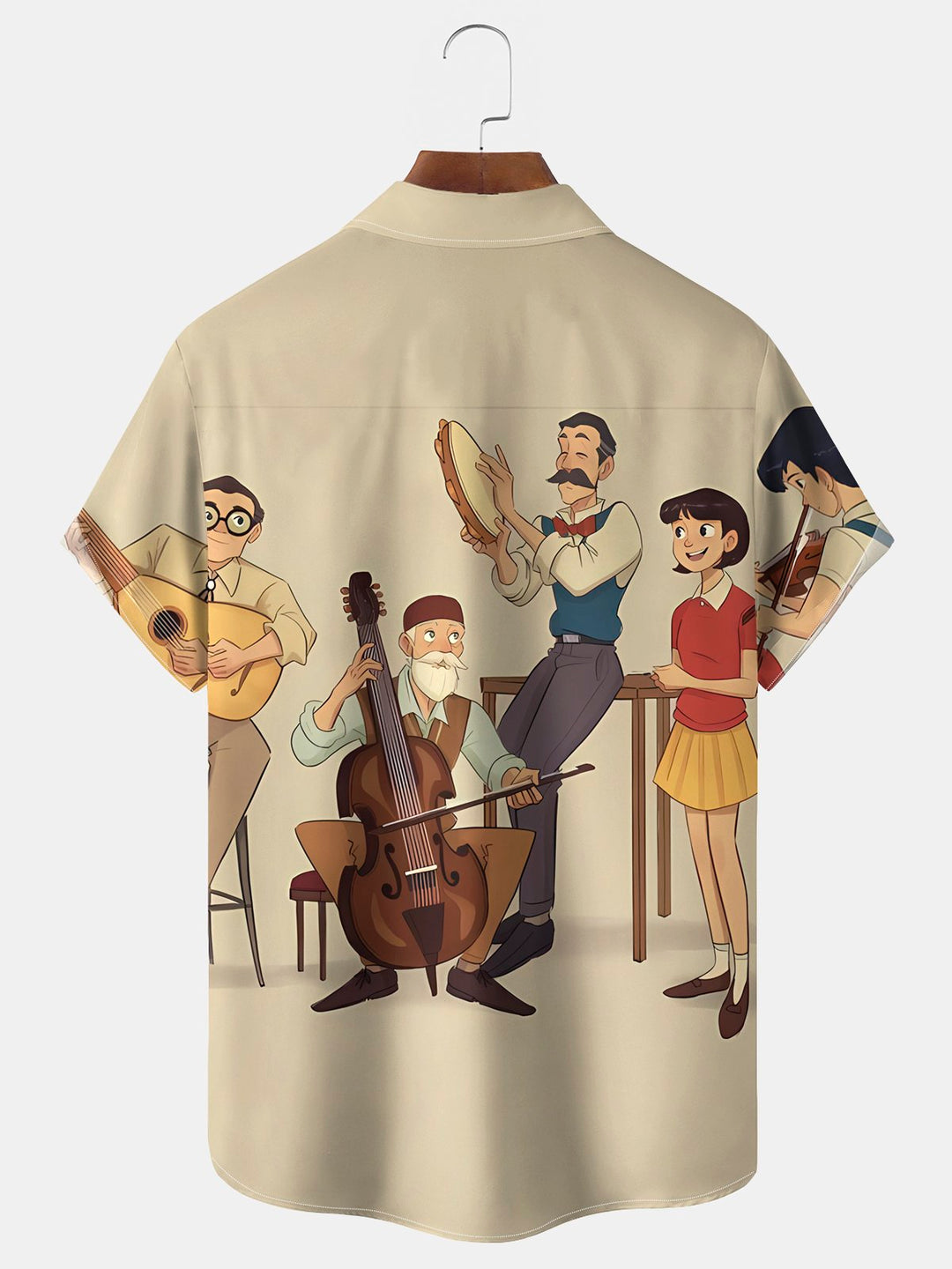 Alohadaddy® Vintage Music Cartoon Print Men&