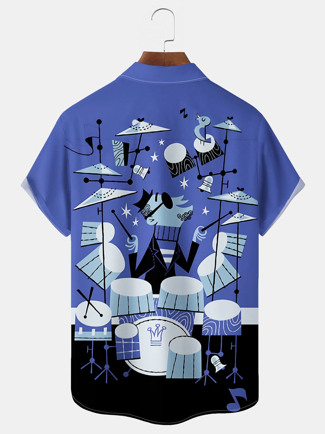 Alohadaddy® Vintage Medieval Atomic Music Cartoon Print Men&