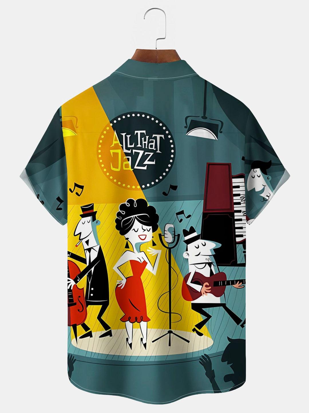 Alohadaddy® Vintage Medieval Atomic Music Cartoon Print Men&