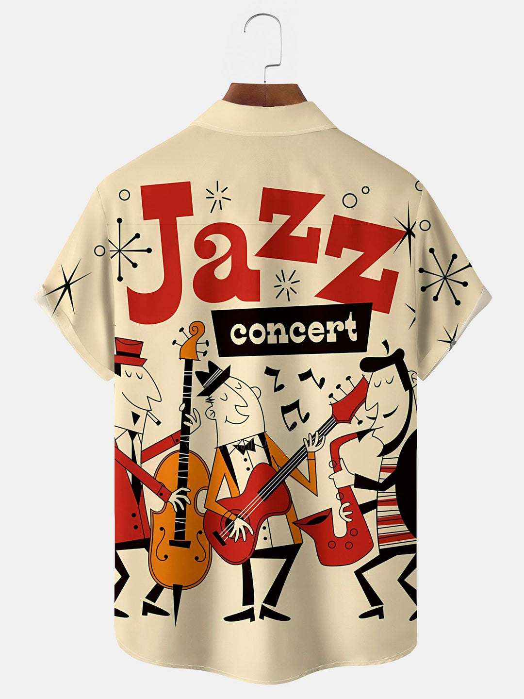 Alohadaddy® Vintage Medieval Atomic Music Cartoon Print Men&