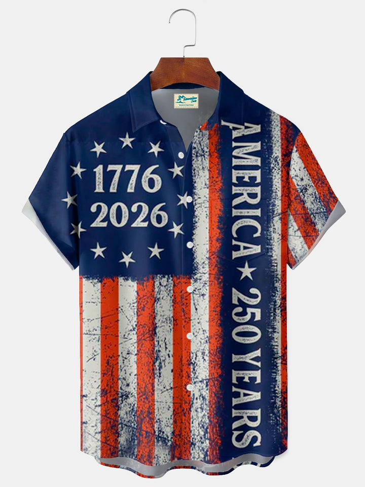 Alohadaddy® 250th Anniversary National Flag Print Men&