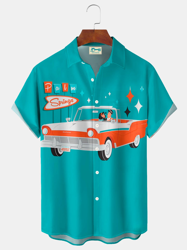 Alohadaddy® Hawaiian Retro Mid-Century Geometric Print Men&