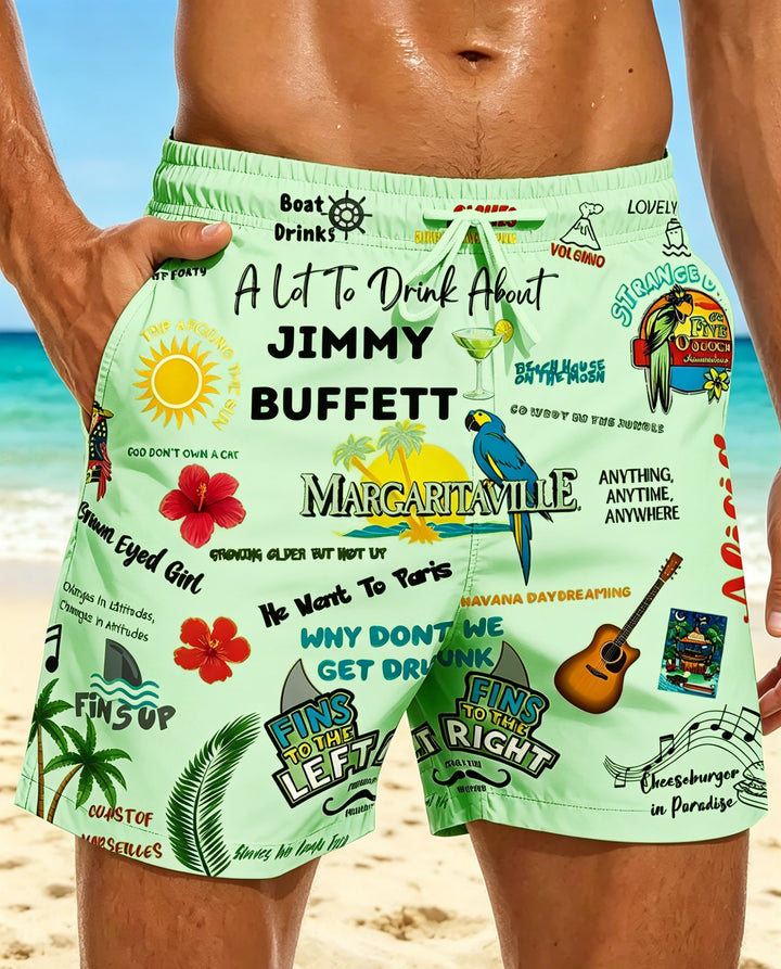 Alohadaddy® Hawaiian Palm Tree Print Men&