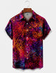Alohadaddy® Men's Short-Sleeve Button-Down Shirt with Pocket Abstract Print