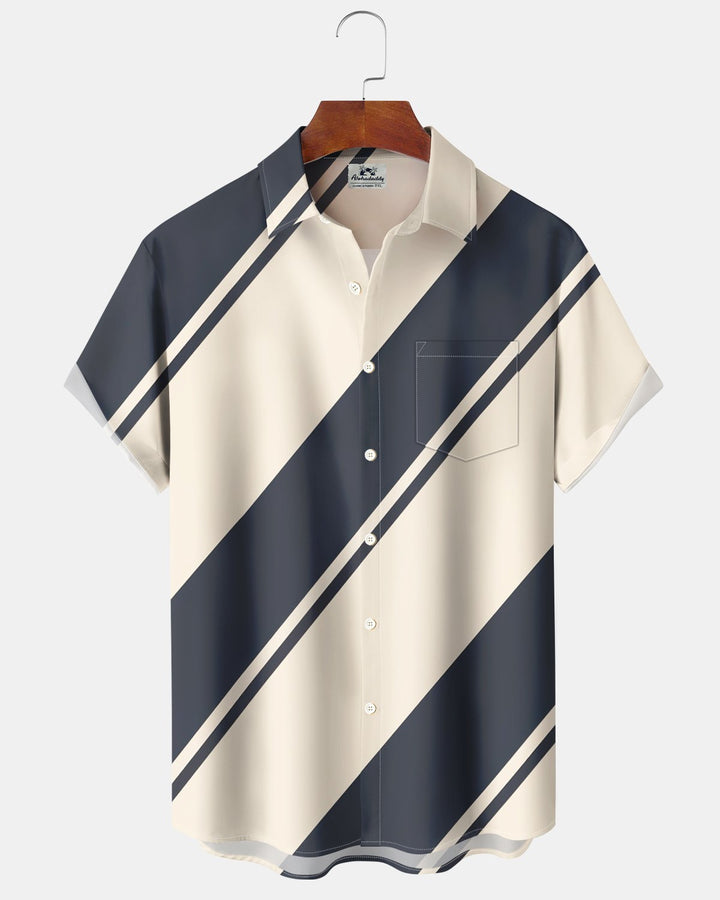 Alohadaddy® Basic Striped Print Men&