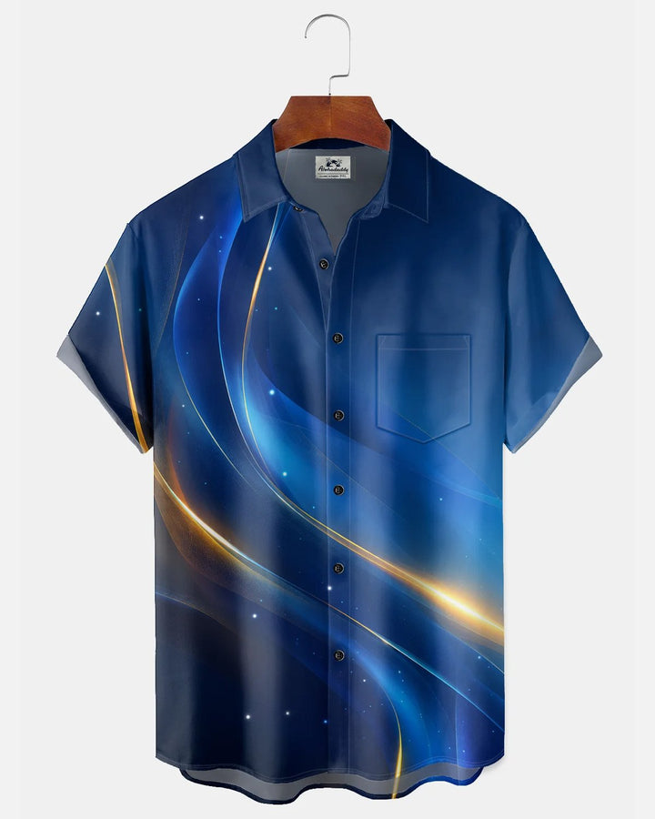 Alohadaddy® Casual Abstract Art Print Men&