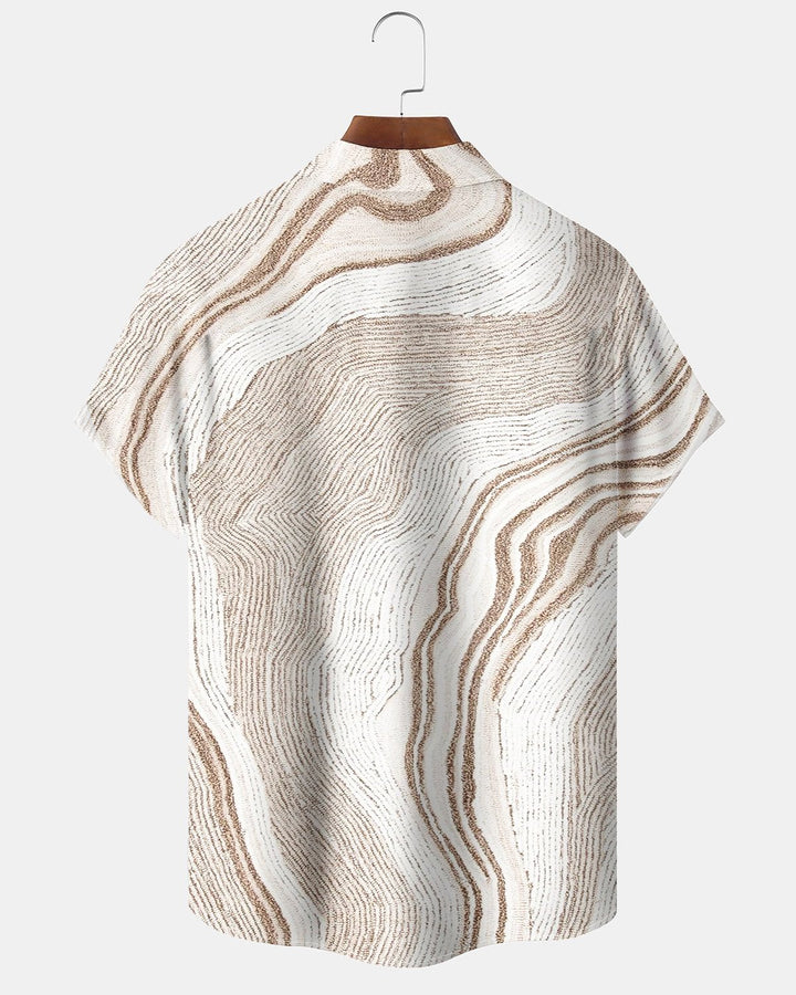 Alohadaddy® Casual Striped Abstract Print Men&
