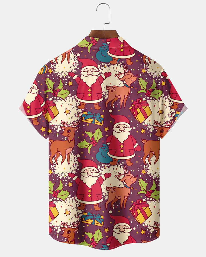 Alohadaddy® Holiday Christmas Santa Claus Gift Print Men&