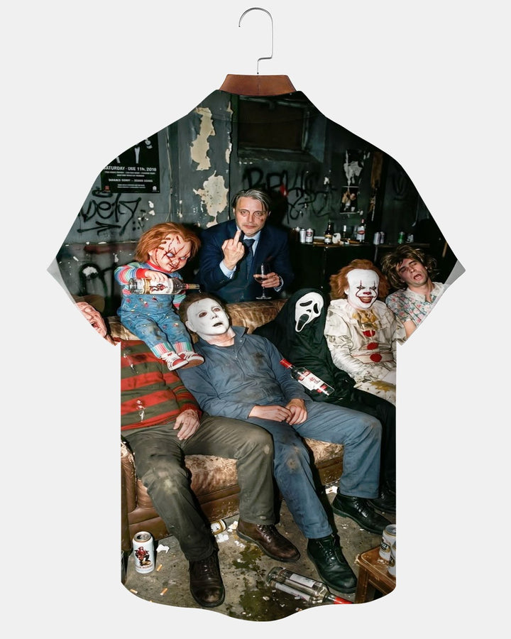 Alohadaddy® Halloween Clown Movie Print Men&