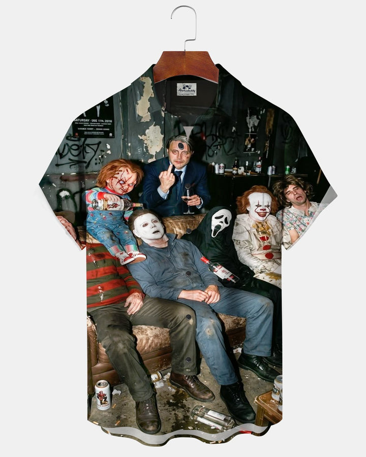 Alohadaddy® Halloween Clown Movie Print Men&