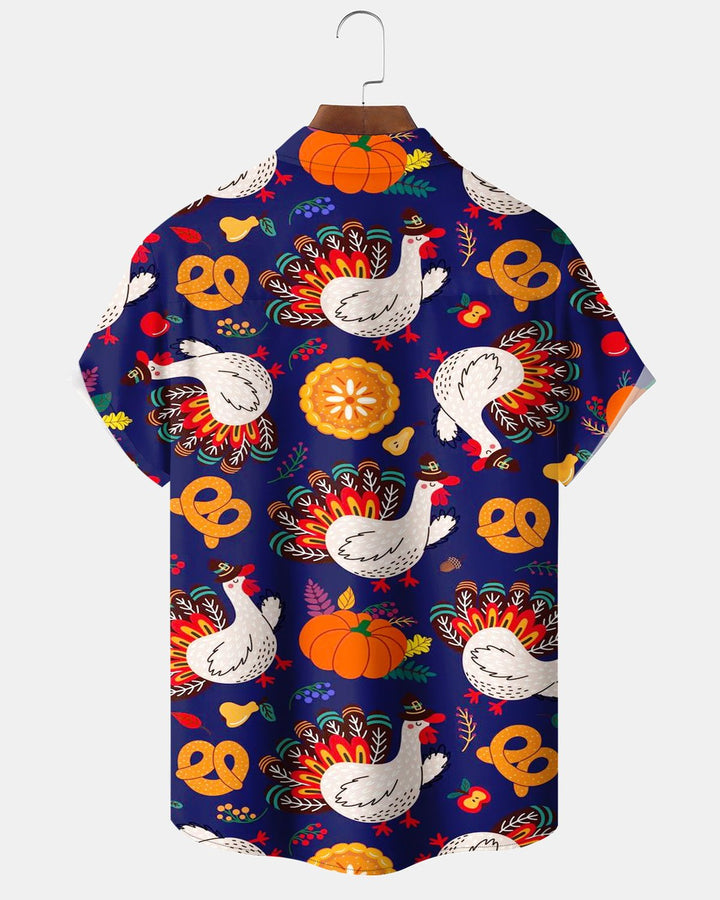 Alohadaddy® Thanksgiving Turkey Cookie Pumpkin Print Men&