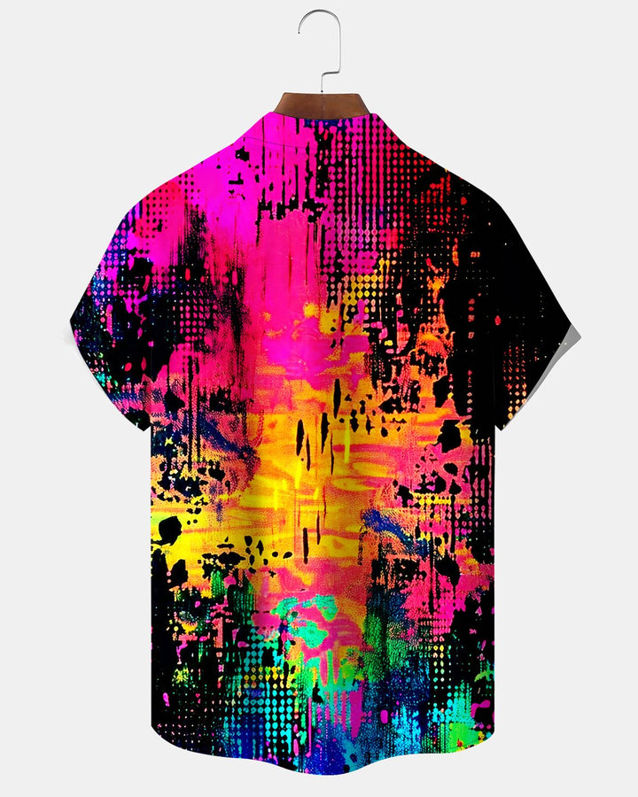 Alohadaddy® Casual Abstract Art Splatter Print Men&