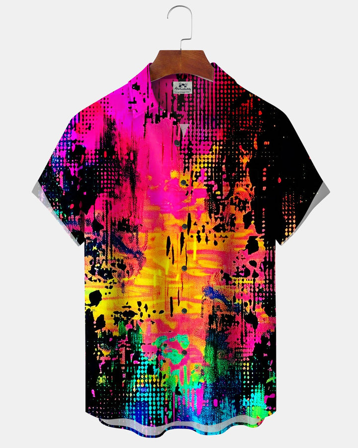 Alohadaddy® Casual Abstract Art Splatter Print Men&