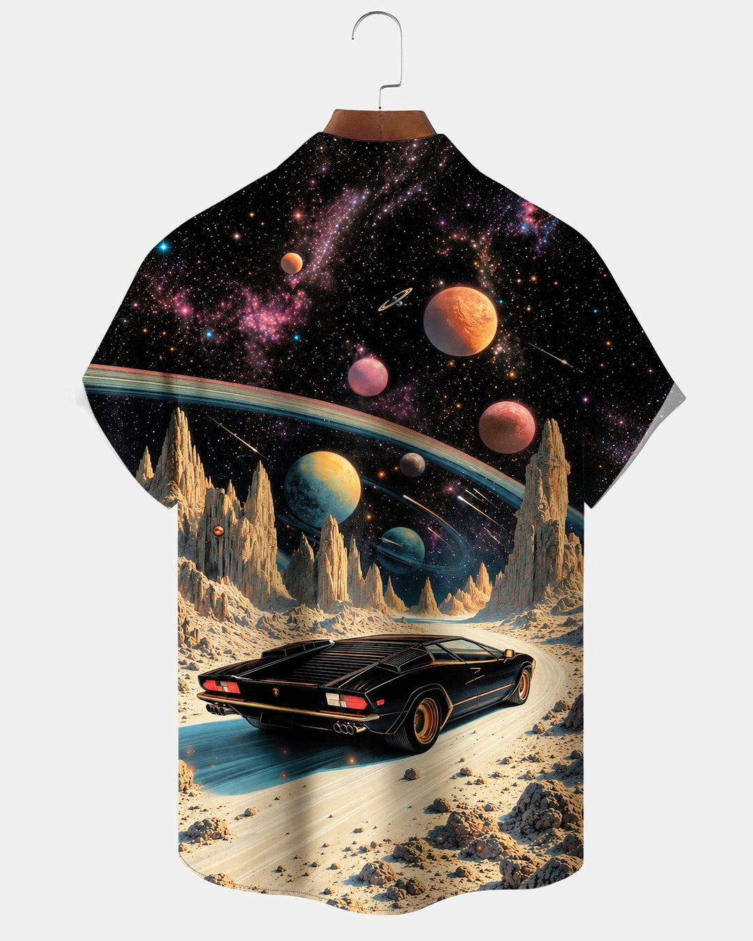Alohadaddy® Casual Car and Space Print Men&